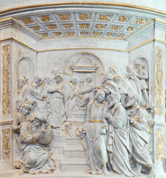 Detail der Kanzel in der Schlosskapelle Schwerin